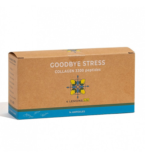 4 Lemons Goodbye Stress Collagen 3300 Peptides / Питьевой коллаген Goodbye Stress, 14 бутылочек 4 Lemons Goodbye Stress Collagen 3300 Peptides / Питьевой коллаген Goodbye Stress, 14 бутылочек