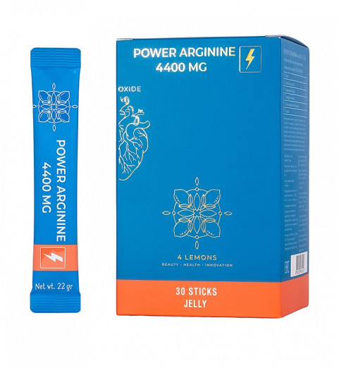 4 Lemons Power Arginine 4400 Mg / L-Аргинин, рекомендованный курс 3 упаковки по 30 стиков 4 Lemons Power Arginine 4400 Mg / L-Аргинин, рекомендованный курс 3 упаковки по 30 стиков