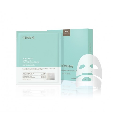 Cremorlab (Креморлаб) Aqua Tank Hydro Plus Water-full Mask / Маска интенсивно увлажняющая с морским коллагеном, 5 шт по 25 гр