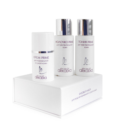 Arkadia Базовый набор для ухода за нормальной и сухой кожей, 50/50/15 мл Arkadia Базовый набор для ухода за нормальной и сухой кожей, 50/50/15 мл
