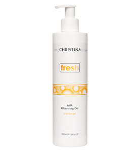 Christina (Кристина) Fresh AHA Cleansing Gel for all skin types, pH 2,6-3,6 / Очищающий гель с фруктовыми кислотами для всех типов кожи, 300 мл
