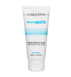 Christina (Кристина) Elastin Collagen Azulene Moisture Cream with Vitamins A, E & HA for normal skin / Увлажняющий крем c витаминами А, Е и гиалуроновой кислотой для нормальной кожи «Эластин, коллаген, азулен», 60 мл