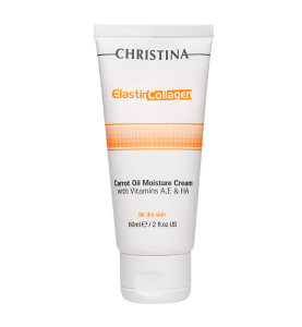 Christina (Кристина) ElastinCollagen Carrot Oil Moisture Cream with Vitamins A, E & HA for dry skin / Увлажняющий крем с витаминами А, Е и гиалуроновой кислотой для сухой кожи «Эластин, коллаген, морковное масло», 60 мл
