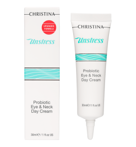 Christina (Кристина) Unstress Probiotic Day Cream Eye & Neck SPF 8 / Дневной крем с пробиотическим действием для кожи вокруг глаз и шеи SPF 8, 30 мл
