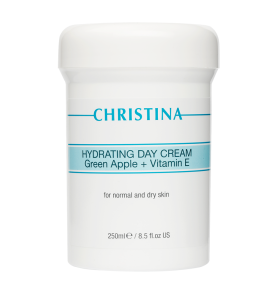 Christina (Кристина) Hydrating Day Cream Green Apple + Vitamin E for normal and dry skin / Увлажняющий дневной крем с витамином Е для нормальной и сухой кожи «Зеленое яблоко», 250 мл