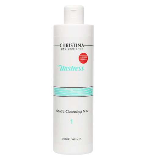 Christina (Кристина) Unstress Gentle Cleansing Milk / Нежное очищающее молочко (шаг 1), 300 мл