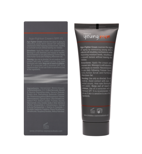 Christina (Кристина) Forever Young Men Age-Fighter Cream SPF 15 / Крем против старения c SPF 15, 75 мл