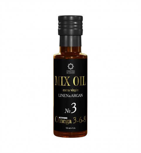 Diar Argana Mix Oil Extra Virgin Linen & Argan / Микс растительных масел нерафинированных №3: масло льняное и масло арганы, 100 мл
