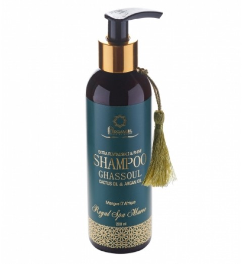 Diar Argana Shampoo Ghassoul / Шампунь с глиной Гассул, маслами Кактуса опунции и Арганы (аромат Манго), 200 мл