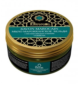Diar Argana Arganoil Fruits Du Maroc Savon Noir D'Argan / Марокканское мыло Бельди с маслами миндаля и баобаба, аромат "Вербена", 100 мл