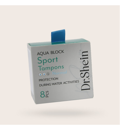 Dr.Shein Тампоны спортивные из органического материала Аква Блок Normal, 8 шт Dr.Shein Тампоны спортивные из органического материала Аква Блок Normal, 8 шт