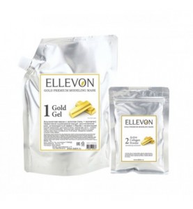 Ellevon (Эллевон) Gold Premium Modeling Mask / Премиум Альгинатная маска с золотом (гель + коллаген), 1000 мл + 100 мл