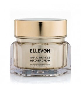 Ellevon (Эллевон) Snail Wrinkle Recover Cream / Анти-возрастной крем с фильтратом слизи улитки, 100 мл