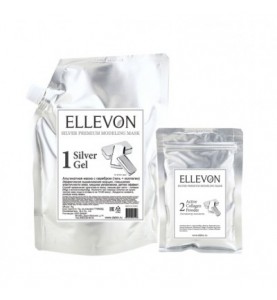Ellevon (Эллевон) Silver Premium Modeling Mask / Премиум Альгинатная маска с серебром (гель + коллаген), 1000 мл +100 мл