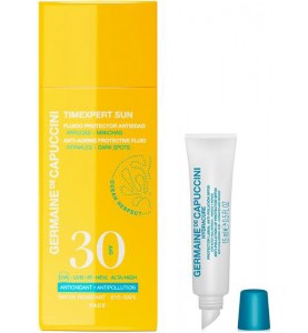 Germaine de Cappucini Набор TimExpert Sun / Эмульсия солнцезащитная антивозрастная для лица SPF30 + HydraCure Бальзам для губ SPF20, 1 шт.