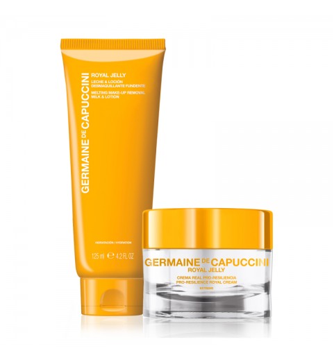 Germaine de Capuccini Набор Royal Moments: Royal Jelly Молочко-лосьон + Royal Jelly Экстрим-крем для сухой и очень сухой кожи, 125 мл+50 мл