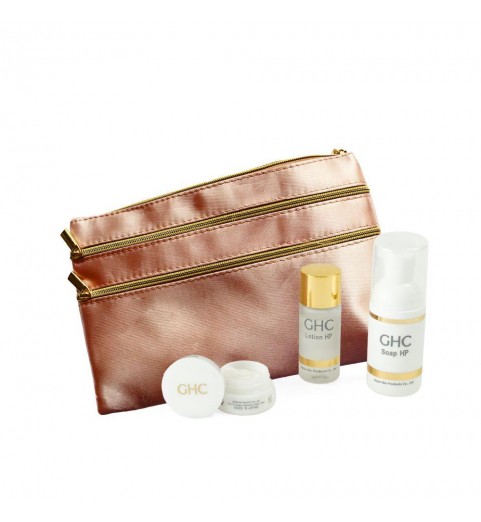 GHC Placental Cosmetic Set Mini / Набор миниатюр GHC HP в косметичке, 30 мл + 20 мл + 8 г