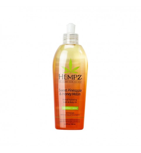 Hempz Hydrating Bath & Body Oil Sweet Pineapple & Honey Melon / Масло увлажняющее для ванны и тела Ананас и Медовая Дыня, 200 мл