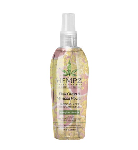 Hempz Pink Citron & Mimosa Flower Energizing Herbal Body Cleansing Oil / Масло очищающее Розовый Лимон и Мимоза, 200 мл