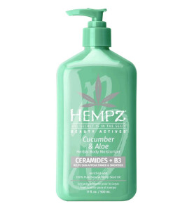 Hempz Beauty Actives Cucumber & Aloe Moisturizer / Молочко для тела с церамидами и В3 Огурец и Алое, 500 мл Hempz Beauty Actives Cucumber & Aloe Moisturizer / Молочко для тела с церамидами и В3 Огурец и Алое, 500 мл