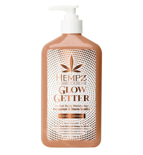 Hempz Glow Getter Herbal Body Moisturizer Bergamot & Warm Vanilla / Молочко для тела с мерцающим эффектом Бергамот и Ваниль, 500 мл Hempz Glow Getter Herbal Body Moisturizer Bergamot & Warm Vanilla / Молочко для тела с мерцающим эффектом Бергамот и Ваниль, 500 мл