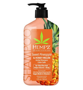 Hempz Sweet Pineapple & Honey Melon Herbal Volumizing Shampoo / Шампунь Ананас и Медовая Дыня для придания объёма, 500 мл Hempz Sweet Pineapple & Honey Melon Herbal Volumizing Shampoo / Шампунь Ананас и Медовая Дыня для придания объёма, 500 мл