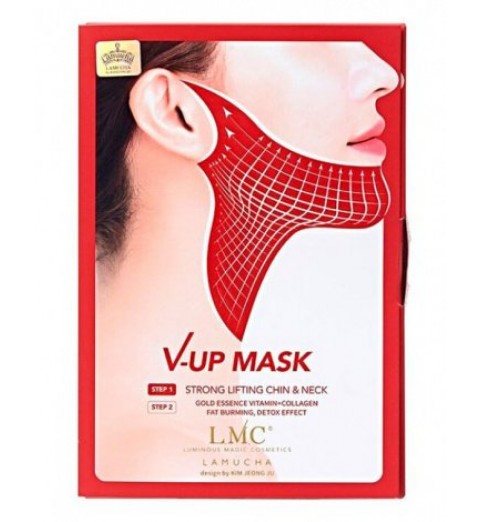 Lamucha V-UP Mask Strong Lifting Chin & Neck / Лифтинг-маска для овала лица и шеи, 3 шт.