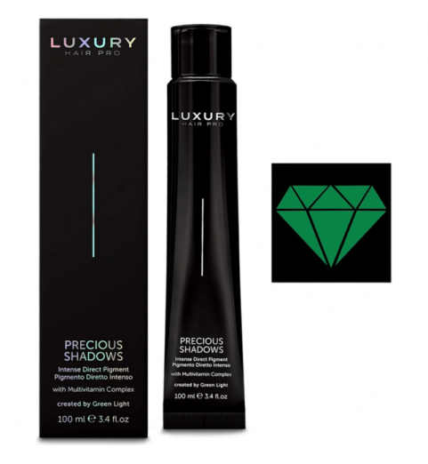 Luxury Hair Pro Precious Shadows Emerald Green / Интенсивный прямой пигмент "Драгоценные оттенки" Изумруд, 100 мл