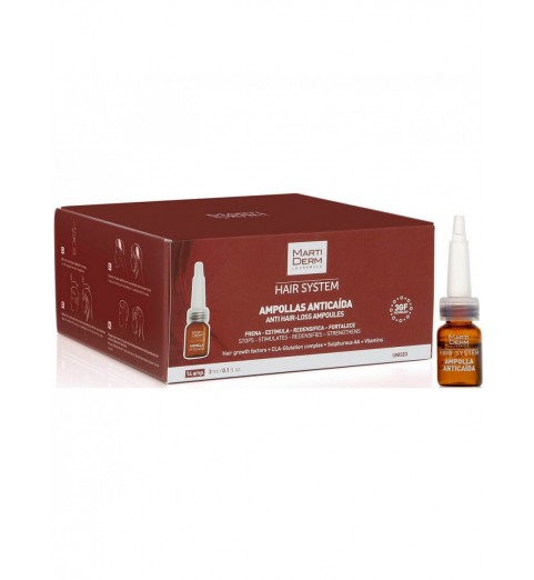 Martiderm Hair System Anti Hair-Loss Ampoules / Ампулы против выпадения волос, 14 шт по 3 мл