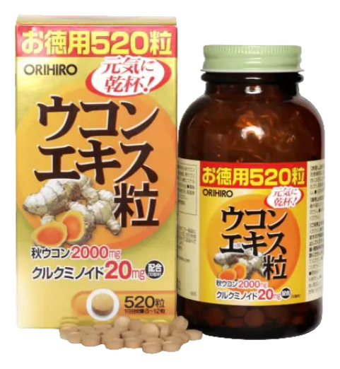 Orihiro Turmeric Extract / БАД Экстракт куркумы, 250 мг х 520 таблеток Orihiro Turmeric Extract / БАД Экстракт куркумы, 250 мг х 520 таблеток