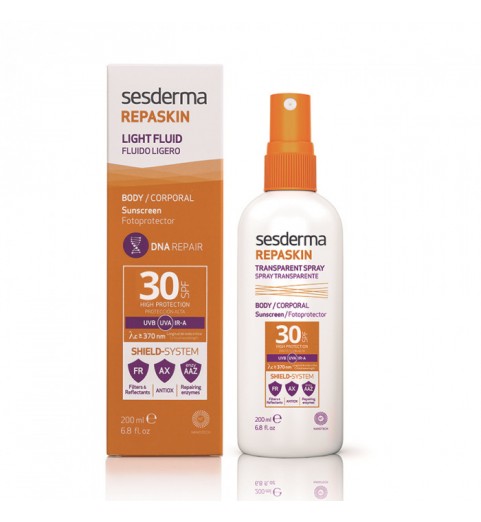 Sesderma Repaskin Transparent Spray Body Sunscreen SPF 30 / Спрей солнцезащитный прозрачный для тела SPF 30, 200 мл