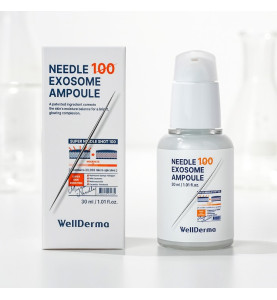 Wellderma Needle 100 Exosome Ampoule / Сыворотка с экзосомами и микроиглами-спикулами, 30 мл Wellderma Needle 100 Exosome Ampoule / Сыворотка с экзосомами и микроиглами-спикулами, 30 мл