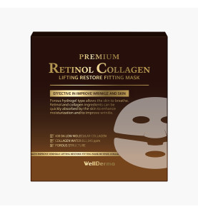 WellDerma Premium Retinol Collagen Lifting Restore Fitting Mask / Премиальная восстанавливающая маска на основе ретинола и коллагена,4*25г WellDerma Premium Retinol Collagen Lifting Restore Fitting Mask / Премиальная восстанавливающая маска на основе ретинола и коллагена,4*25г