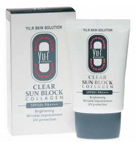 YU.R Clear Sun Block Collagen / Крем солнцезащитный SPF50+ PA +++, 30 мл